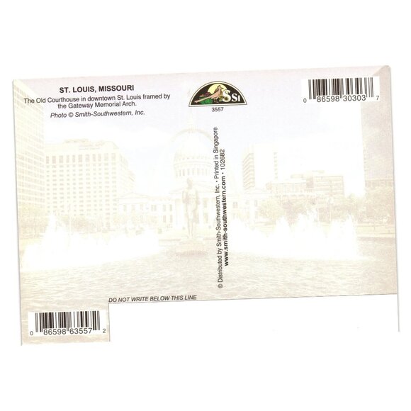 St Louis Missouri Postcard Gateway Arch Old Courthouse Smith Southwestern Finish - Picture 2 of 2